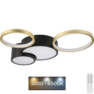Димируем плафон ALIZEE LED/30W/230V 3000-6500K черен/златист