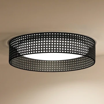 Duolla - LED Плафониера ROLLER RATTAN LED/24W/230V черен