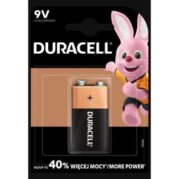 Duracell - 1 бр. Алкална батерия Basic 9V 550 mAh