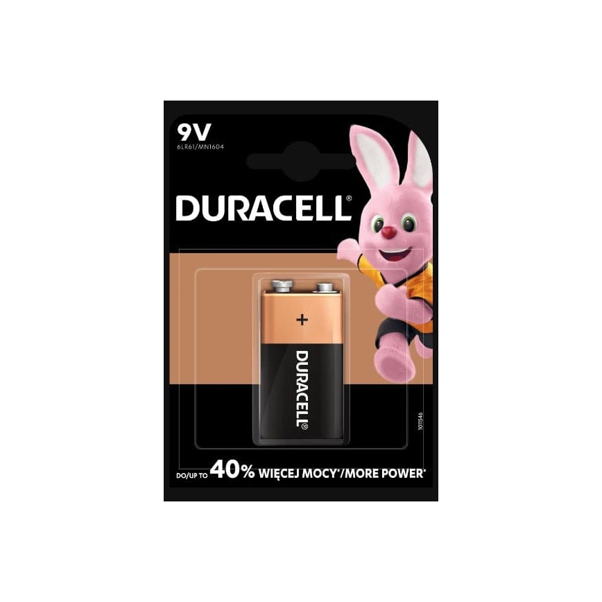 Duracell - 1 бр. Алкална батерия Basic 9V 550 mAh