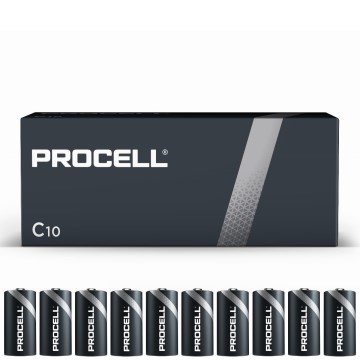 Duracell - 10 бр. Алкална батерия Procell Industrial LR14/C 1,5V 9038 mAh