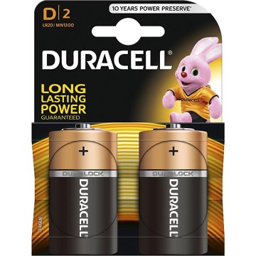 Duracell - 2 бр. Алкална батерия Basic LR20/D 1,5V 12500 mAh