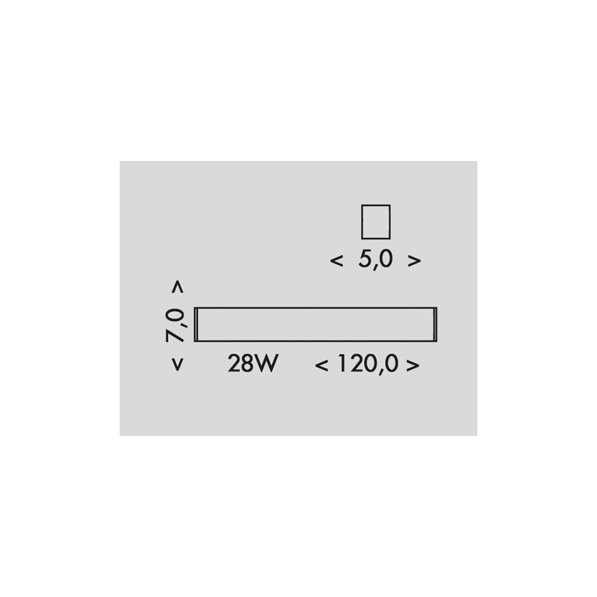 LED Плафониера DONAR LED/28W/230V 4000K 120 см бял