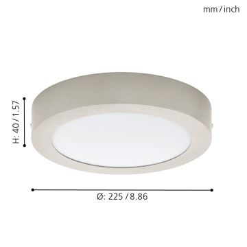 Eglo 32442 - LED Лампа за таван FUEVA 1 LED/18W/230V