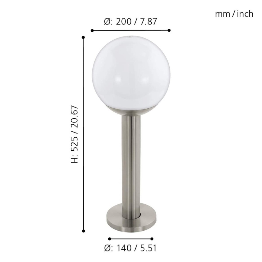 Eglo 33565 - LED Димируема екстериорна лампа NISIA-C 1xE27/9W/230V 525 mm IP44