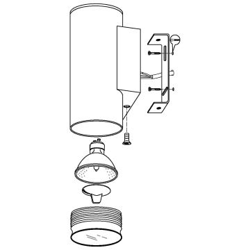 Eglo 33582 - LED RGBW Димируем екстериорен wall осветление RIGA 2xGU10/5W/230V IP44