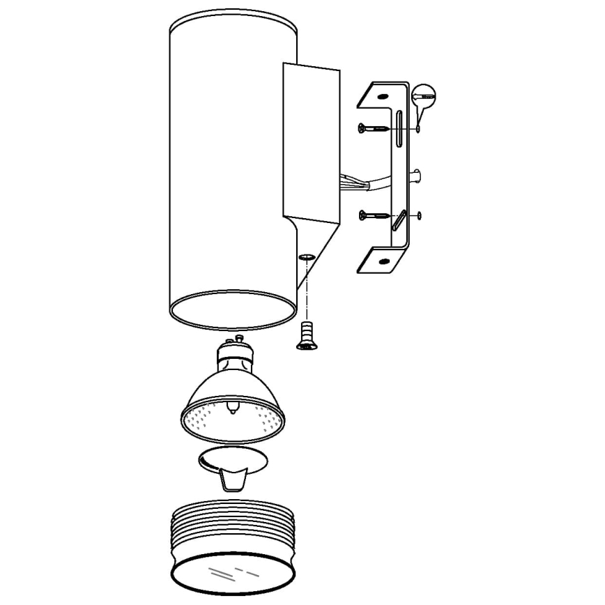 Eglo 33582 - LED RGBW Димируем екстериорен wall осветление RIGA 2xGU10/5W/230V IP44