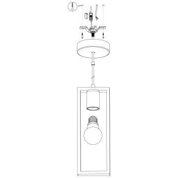 Eglo - Пендел 1xE27/60W/230V - FSC сертифицирано