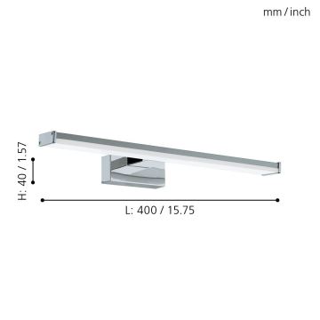 Eglo 74051 - LED Лампа за огледало в баня GALENZANA LED/7,4W/230V 4000K 40 см IP44 хром