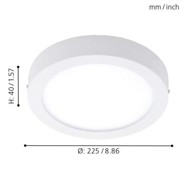 Eglo 78201 - LED Плафониера FUEVA LED/16,5W/230V