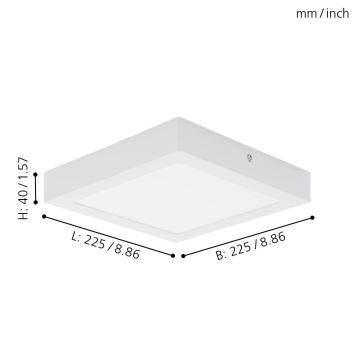 Eglo 78202 - LED Плафониера FUEVA LED/16,5W/230V