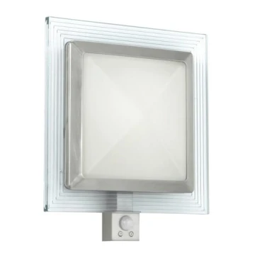 EGLO 88163 - Екстериорен аплик съса сензор PALI 1xE27/15W + 1xLED/1,28W IP44