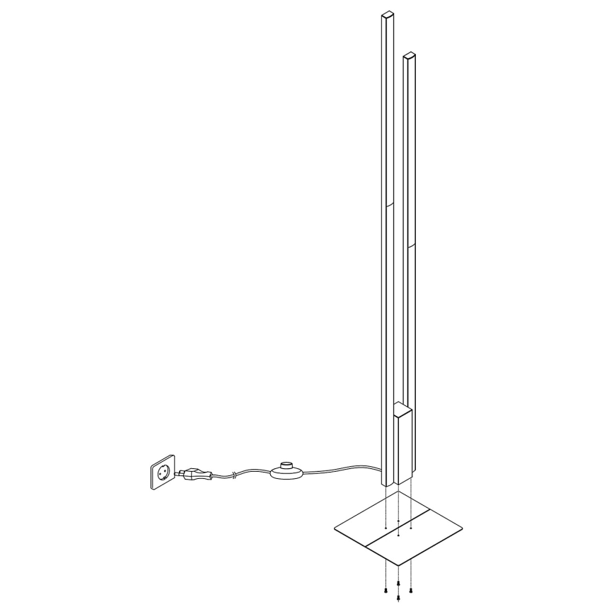 Eglo - LED RGBW Димируем лампион 2xLED/16W/230V черен ZigBee