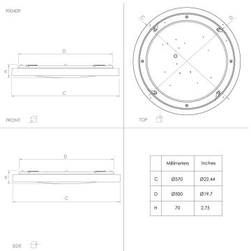 Eglo - LED RGBW Димируем плафон LED/34,5W/230V 2700-6500K