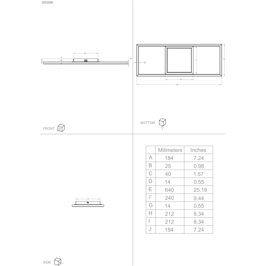 Eglo - LED RGBW Димируем плафон LED/21W/230V