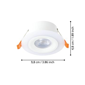 Eglo - К-кт 3x LED Лампа за окачен таван 3xLED/4,8W/230V бял