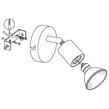 Eglo - LED Точково осветително тялоLED 1xGU10/2,5/230V