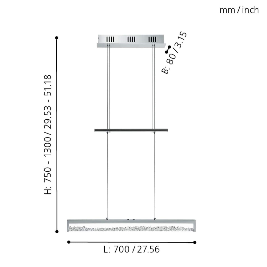 Eglo - LED Димируема  лампа  LED/24W/230V