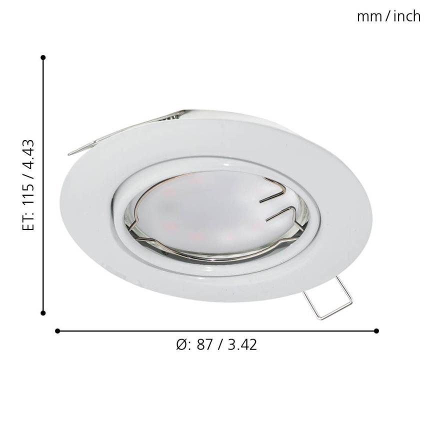 Eglo - Комплект 3x LED Осветление за окачен таван PENETO 3xGU10-LED/5W/230V