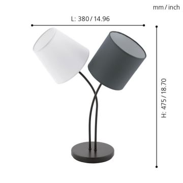 Eglo - Настолна лампа 2xE14/40W/230V