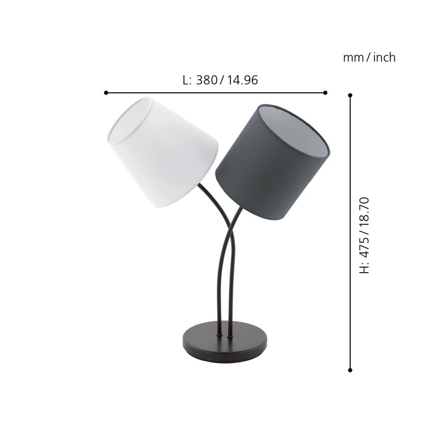 Eglo - Настолна лампа 2xE14/40W/230V