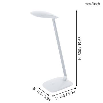 Eglo - LED Димируема Настолна лампа 1xLED/4,5W/12V/230V