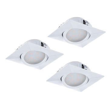 Eglo - Комплект 3x LED Осветление за окачен таван PINEDA 1xLED/6W/230V