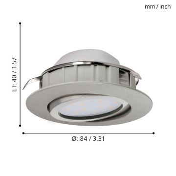 Eglo - LED Осветление за окачен таван 1xLED/6W/230V