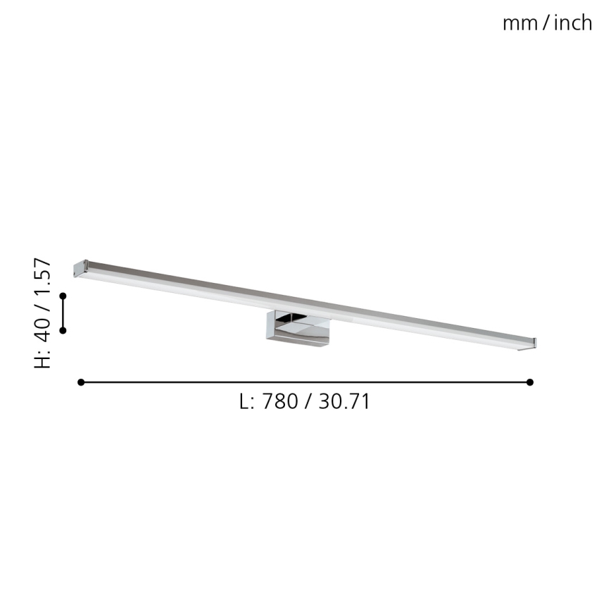 Eglo - LED лампа за баня LED/14W/230V 4000K 78 см IIP44