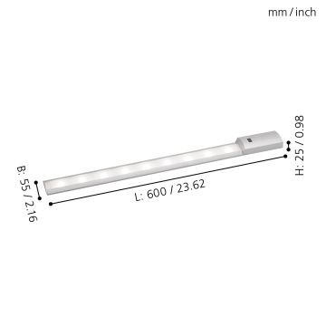 Eglo - LED Лампа за под кухненски шкаф със сензор LED/8,1W/230V