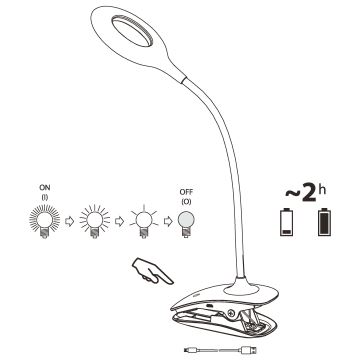 Eglo - LED Лампа с щипка 1xLED/3W/230V бяла