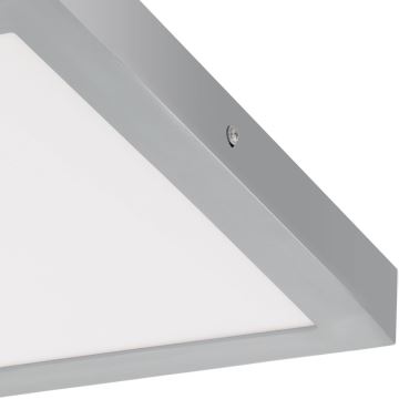 Eglo - LED Лампа за таван 1xLED/25W/230V сребърна ръбест