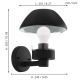 Eglo 97446 - LED Димируема Екстериорна Стенна лампа VERLUCCA-C 1xE27/9W/230V IP44 Bluetooth
