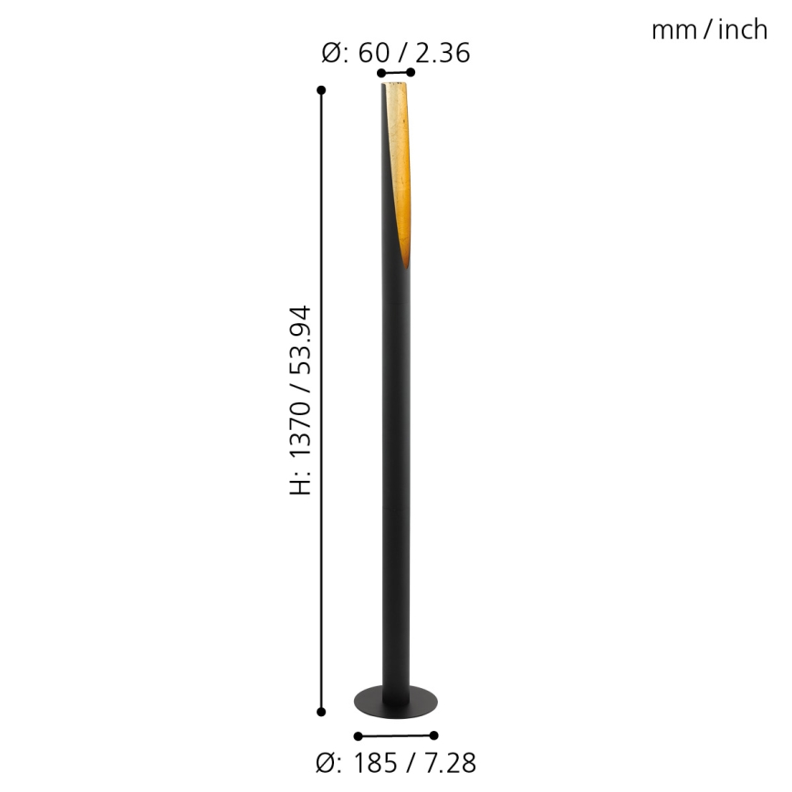 Eglo - LED Лампион 1xGU10/4,5W/230V черен