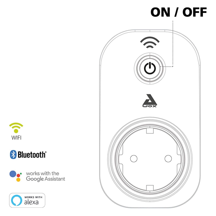 Eglo - Смарт контакт Connect plug PLUS 2300W Bluetooth