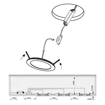 Eglo 98634 - К-кт 3x LED Лампа за вграждане в баня FUEVA LED/2,8W/230V