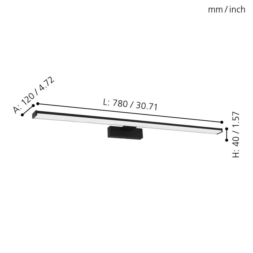 Eglo - LED Лампа за огледало в баня LED/14W/230V 4000K 78 см IIP44