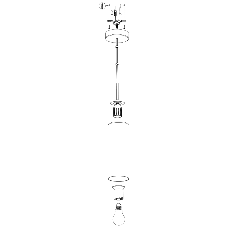 Eglo - Висящ полилей 1xE27/15W/230V