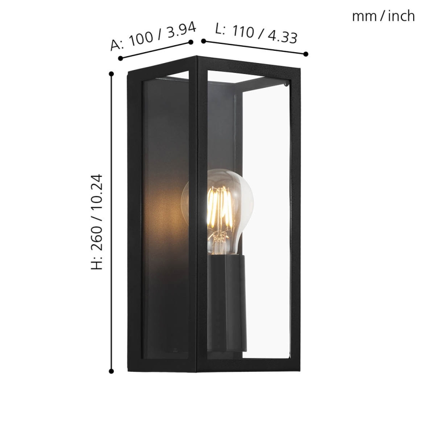 Eglo - Стенна лампа за баня 1xE27/60W/230V
