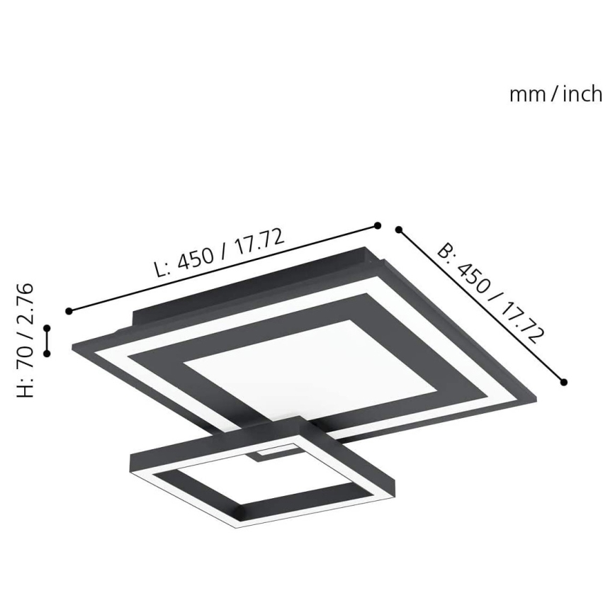 Eglo - LED RGB Димируема лампа SAVATAEILA-C LED/20W/230V