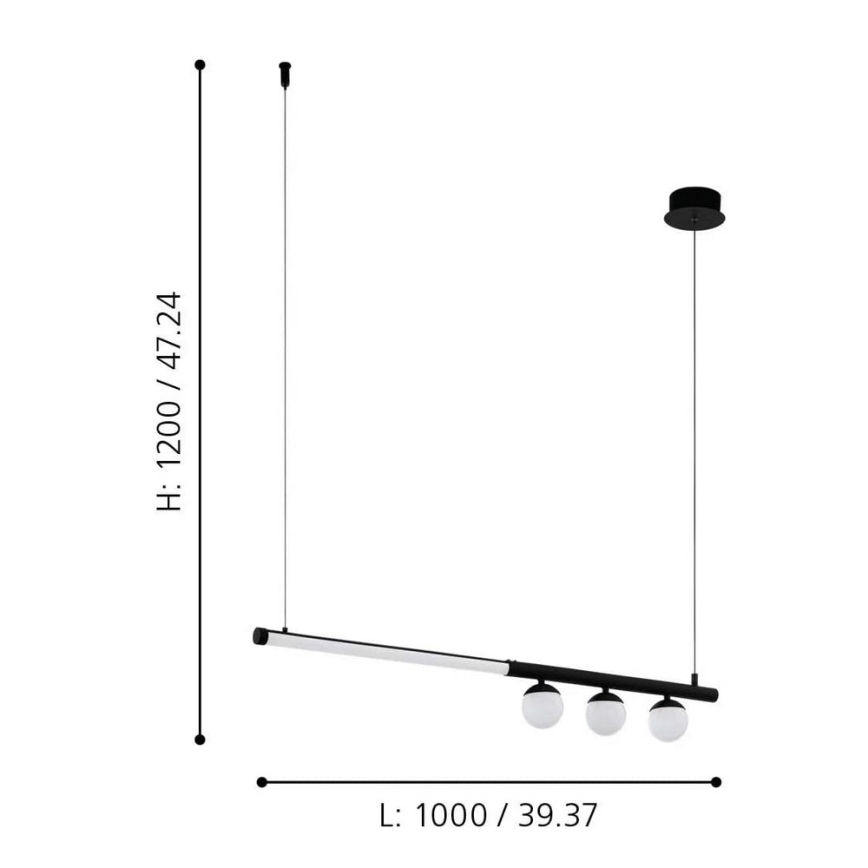 Eglo - LED Полилей на въже LED/22W/230V