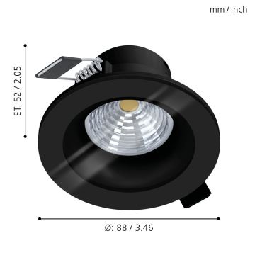 Eglo - LED Димируема лампа за вграждане в баня LED/6W/230V 2700K IP44