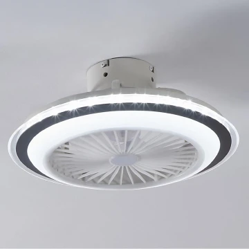 Eglo - LED Димируем таванен вентилатор LED/25,5W/230V бял/сив 2700-6500K + дистанционно управление