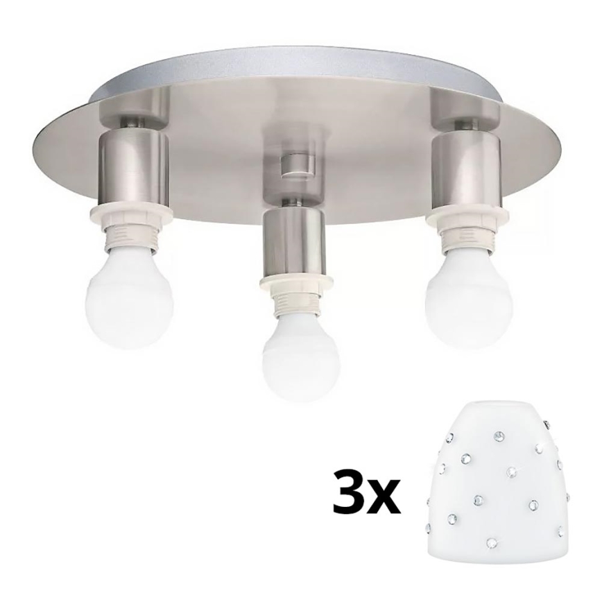 Eglo - LED Плафониера MY CHOICE 3xE14/4W/230V хром/бял