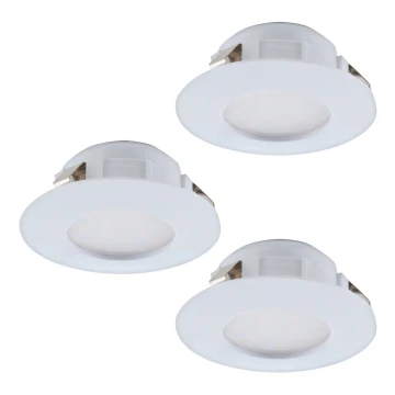 Eglo - К-кт 3x LED Лампа за вграждане в баня PINEDA 1xLED/6W/230V IP44