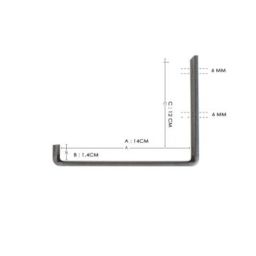 Етажерка 16x60 cм смърч