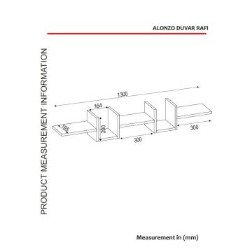 Етажерка ALONZA 20x130 cм бяла