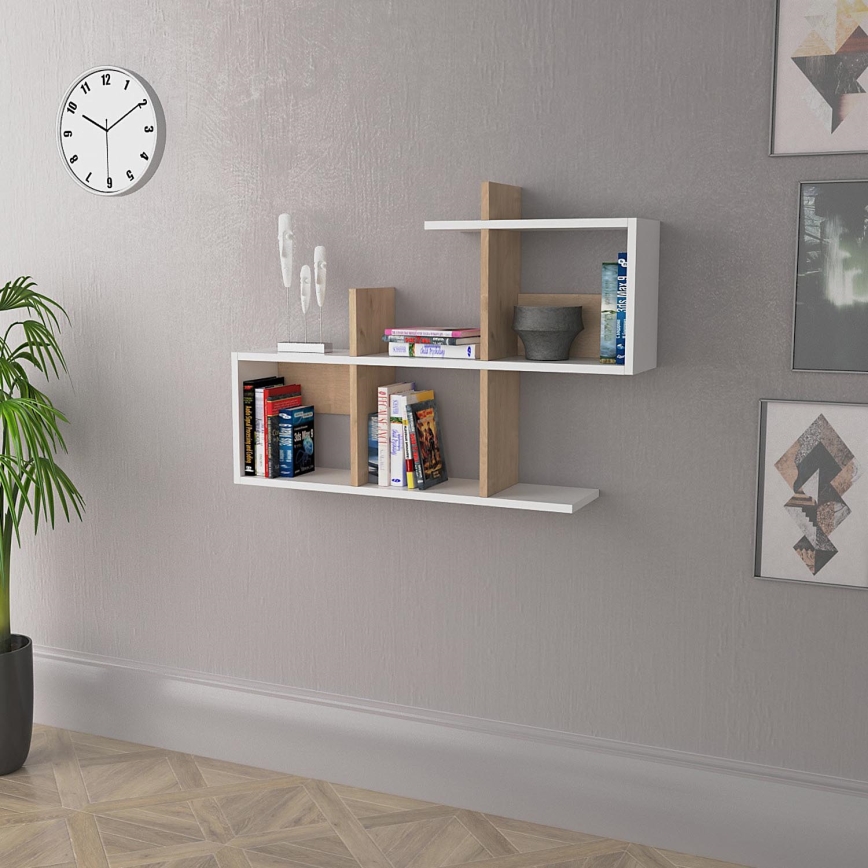 Етажерка LAGOMOOD 59,6x97,2 cм бяла/бежова