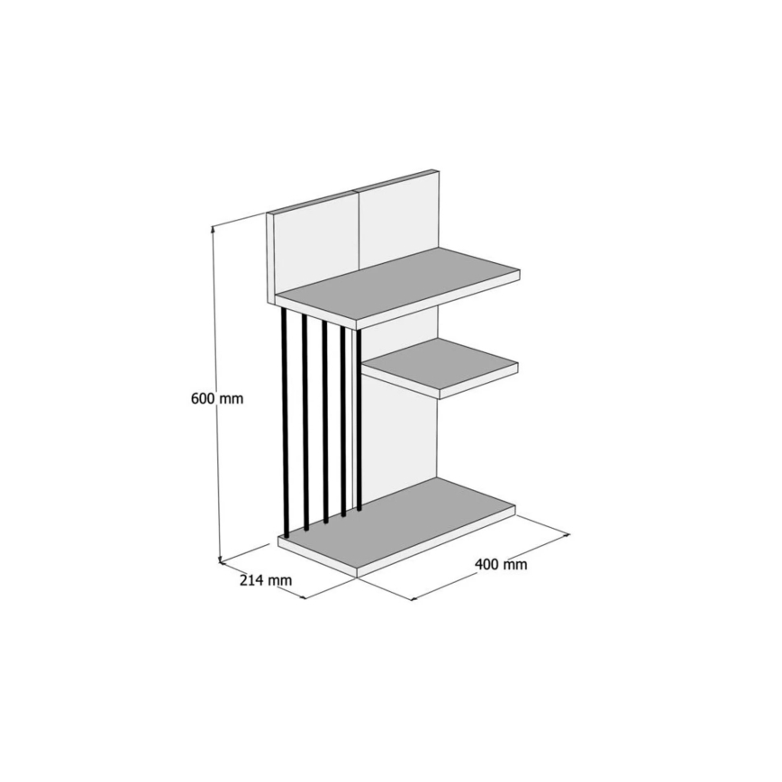 Етажерка NEZMA 60x40 cм бежова/антрацит