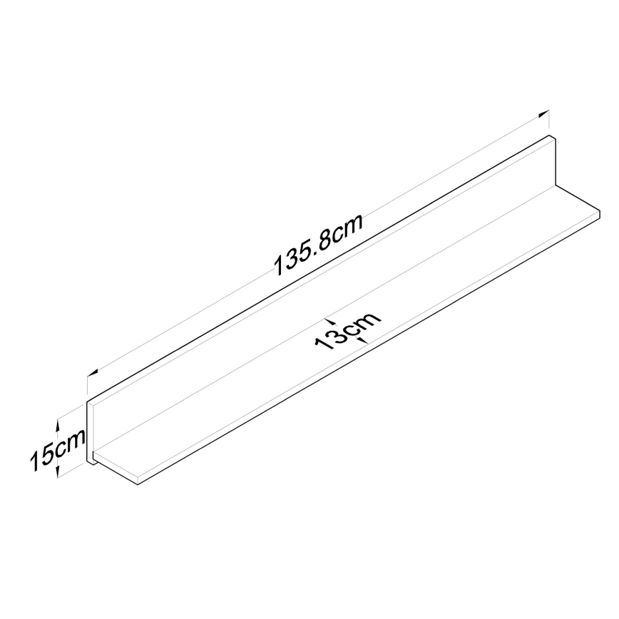 Етажерка RANI 135,8x15 см кафяв